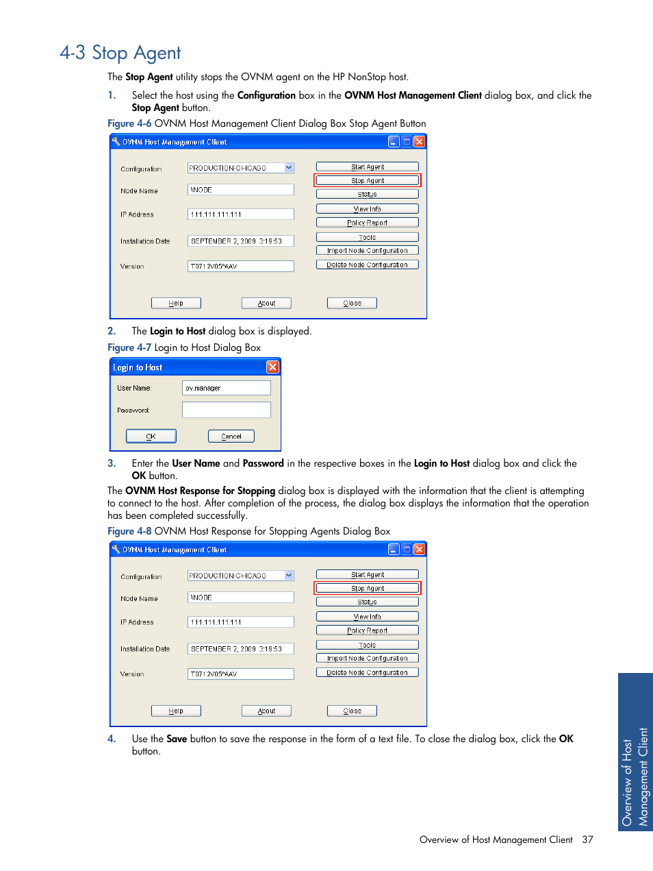 3 stop agent, Stop agent, Figure 4-7 login to host dialog box | HP NonStop G-Series User Manual | Page 37 / 134