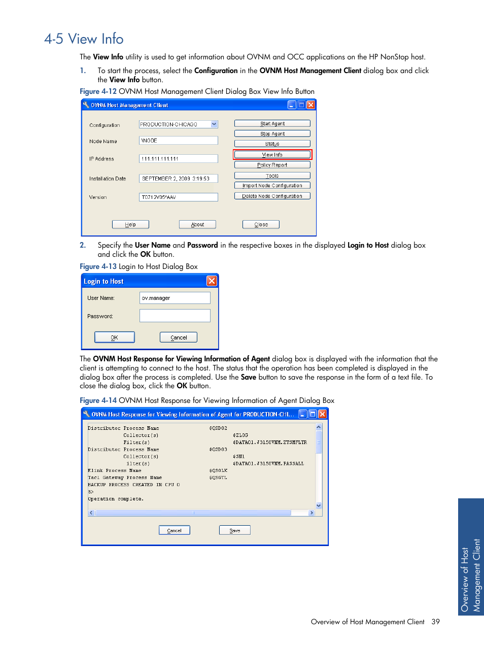 5 view info, View info, Figure 4-13 login to host dialog box | HP NonStop G-Series User Manual | Page 39 / 134