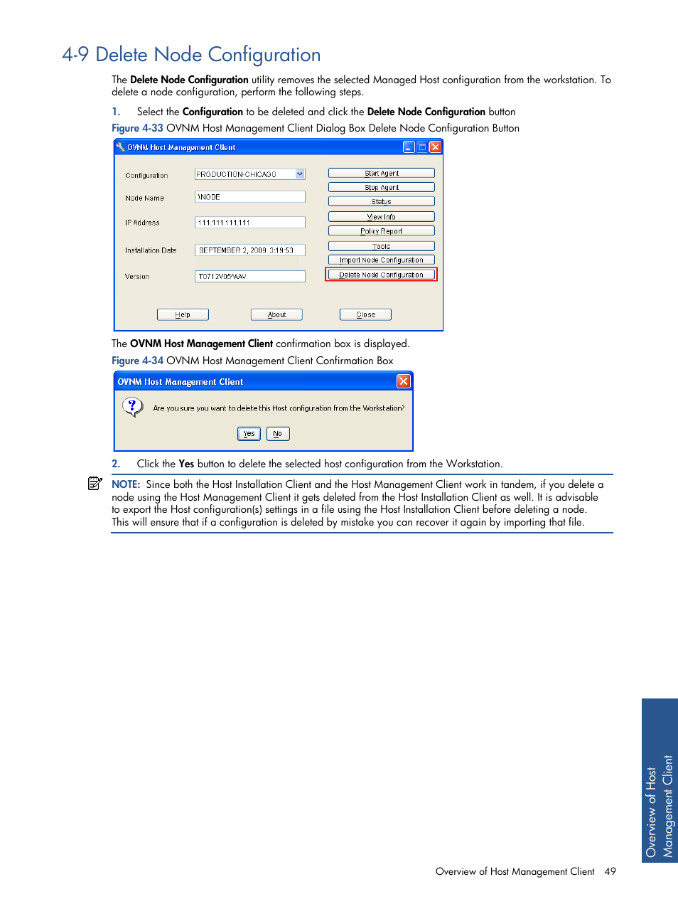 9 delete node configuration, Delete node configuration | HP NonStop G-Series User Manual | Page 49 / 134
