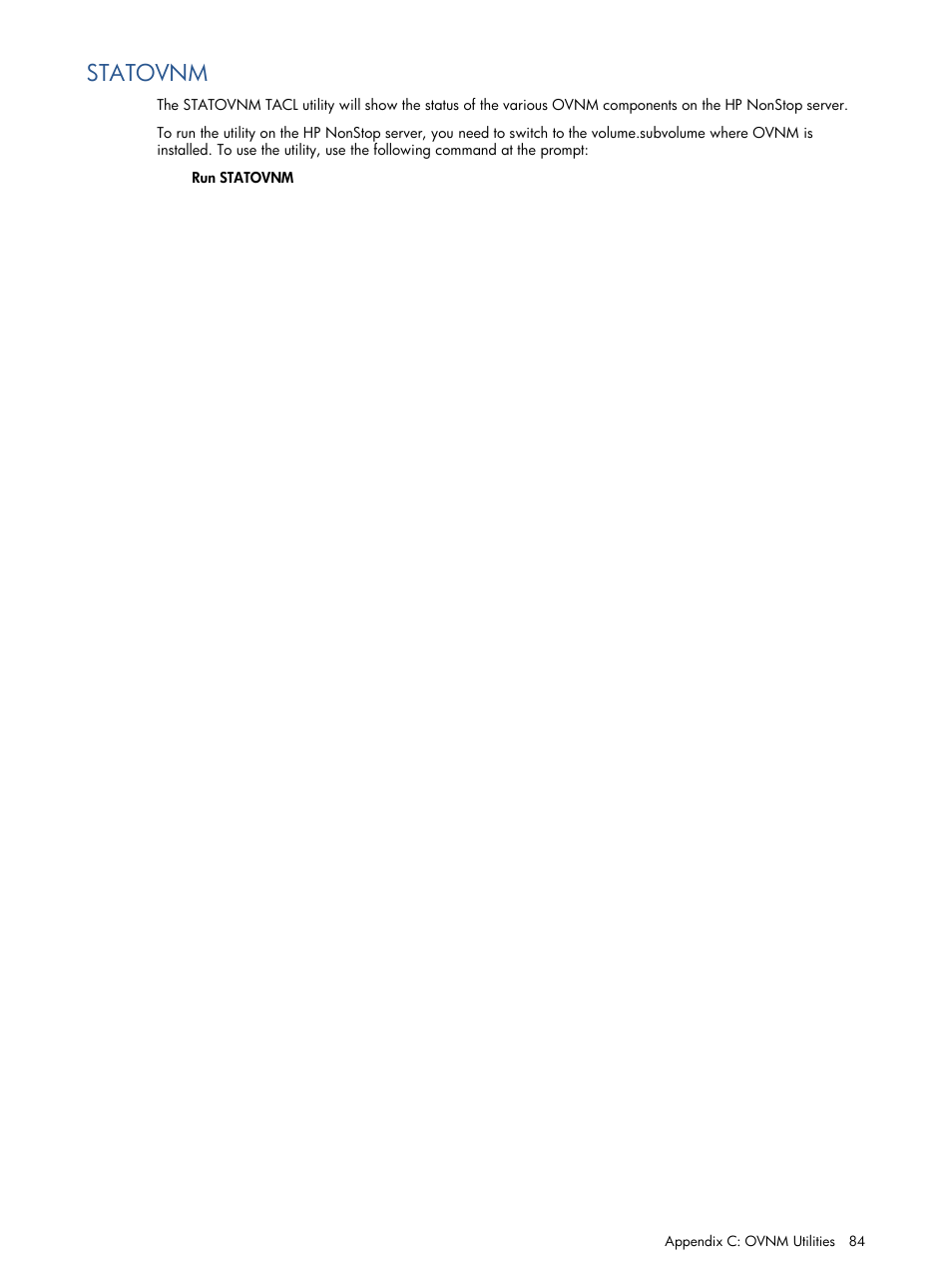 Statovnm | HP NonStop G-Series User Manual | Page 84 / 134