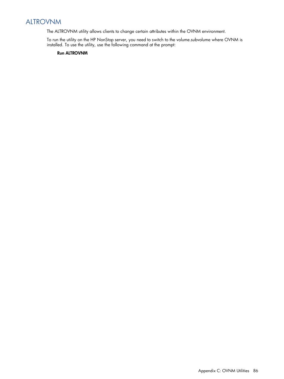 Altrovnm | HP NonStop G-Series User Manual | Page 86 / 134