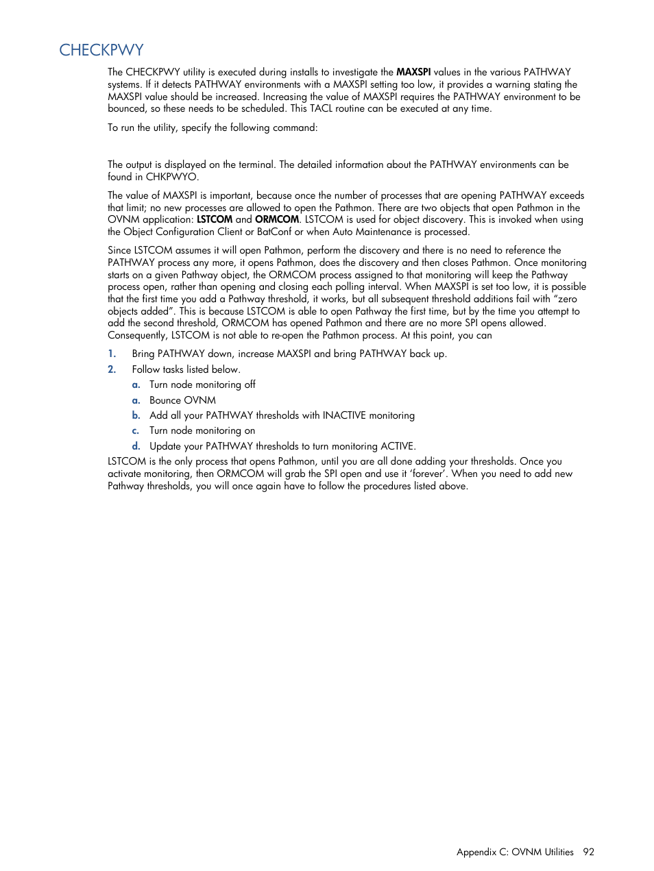 Checkpwy | HP NonStop G-Series User Manual | Page 92 / 134