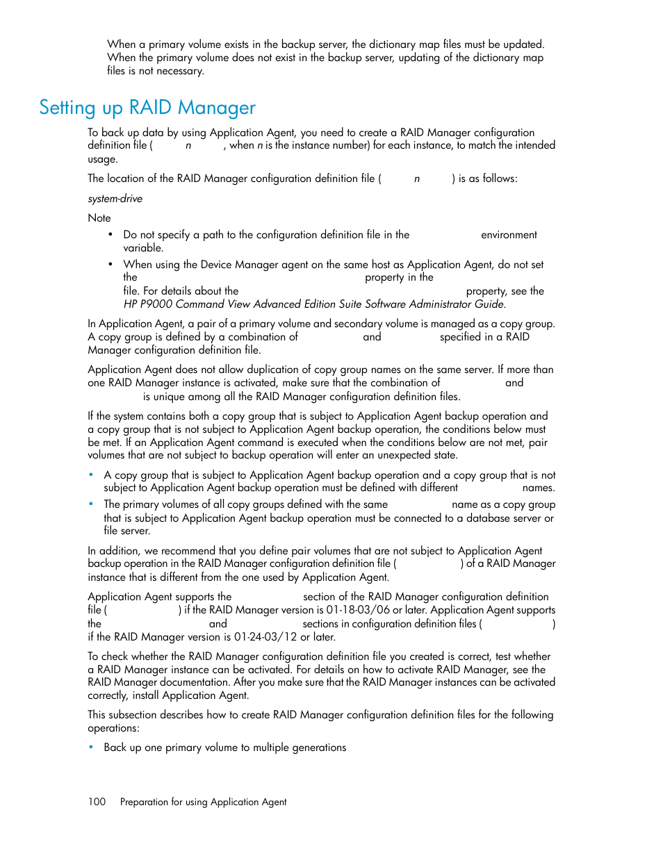 Setting up raid manager, Setting up raid man- ager | HP XP Command View Advanced Edition Software User Manual | Page 100 / 574