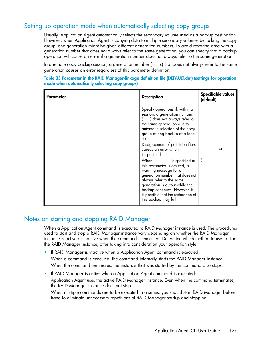 Notes on starting and stopping raid manager, 127 notes on starting and stopping raid manager | HP XP Command View Advanced Edition Software User Manual | Page 127 / 574