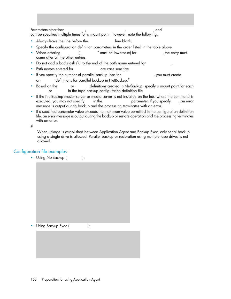 Configuration file examples | HP XP Command View Advanced Edition Software User Manual | Page 158 / 574