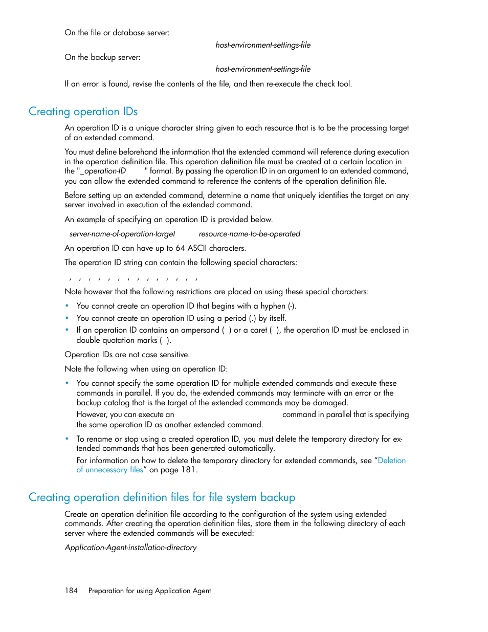 Creating operation ids | HP XP Command View Advanced Edition Software User Manual | Page 184 / 574