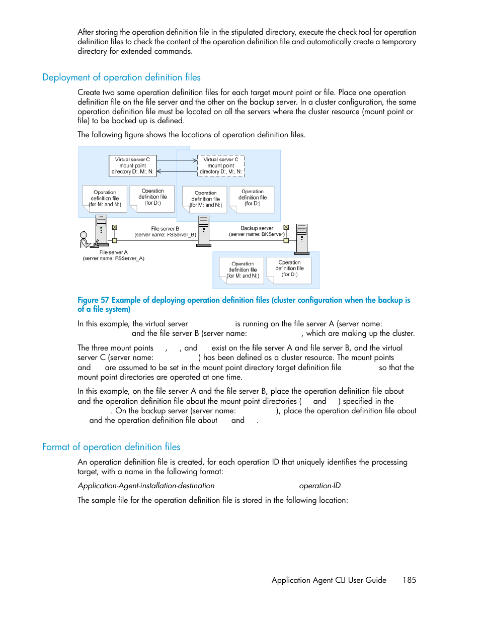 Deployment of operation definition files, Format of operation definition files, 185 format of operation definition files | HP XP Command View Advanced Edition Software User Manual | Page 185 / 574