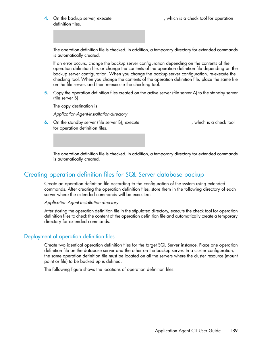 Deployment of operation definition files | HP XP Command View Advanced Edition Software User Manual | Page 189 / 574