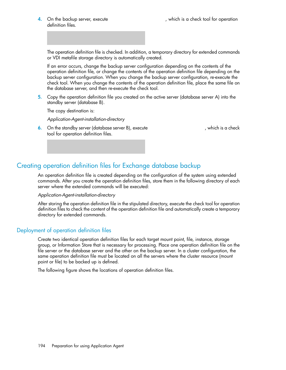 Deployment of operation definition files | HP XP Command View Advanced Edition Software User Manual | Page 194 / 574