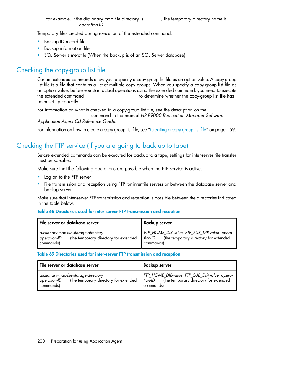 Checking the copy-group list file, Checking the copy- group list file | HP XP Command View Advanced Edition Software User Manual | Page 200 / 574