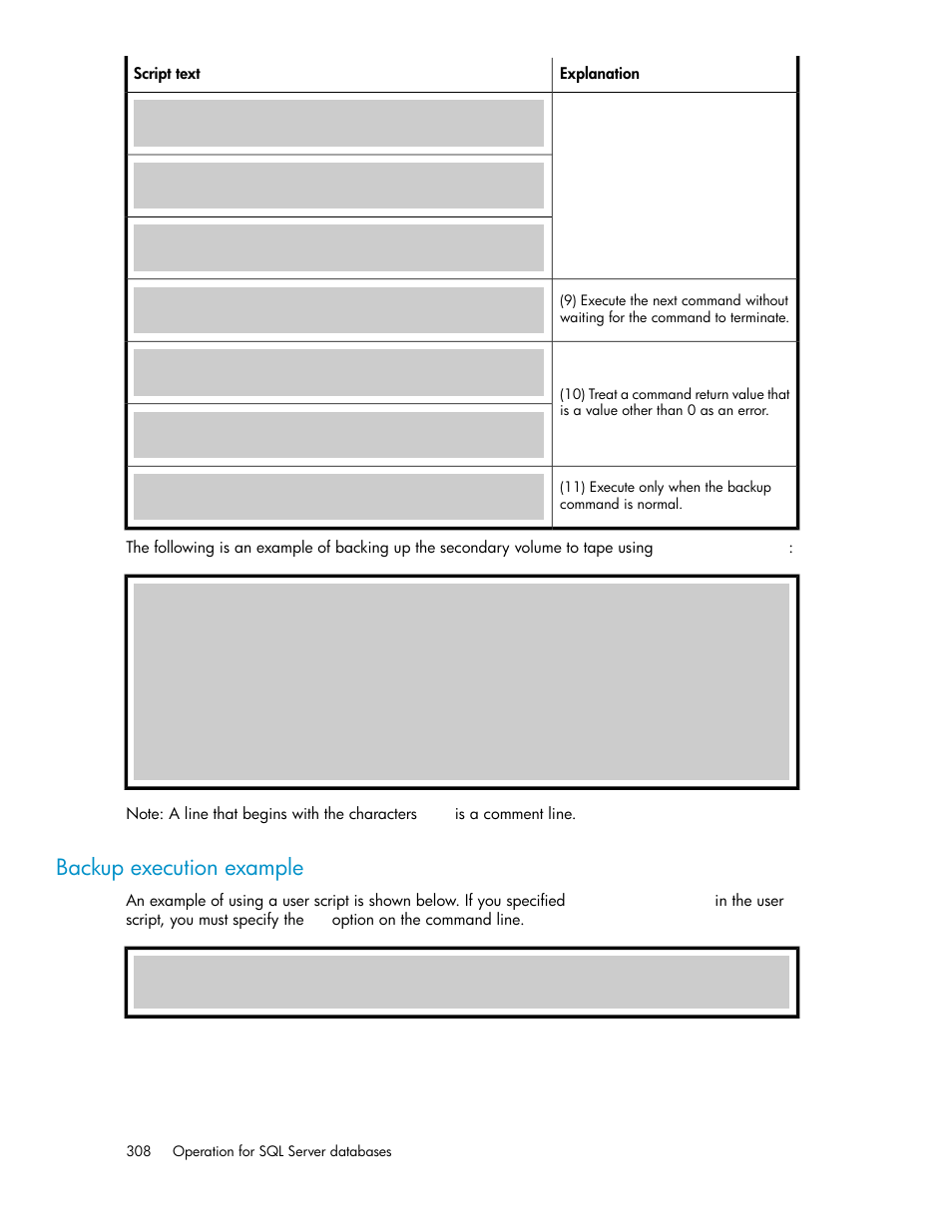 Backup execution example | HP XP Command View Advanced Edition Software User Manual | Page 308 / 574