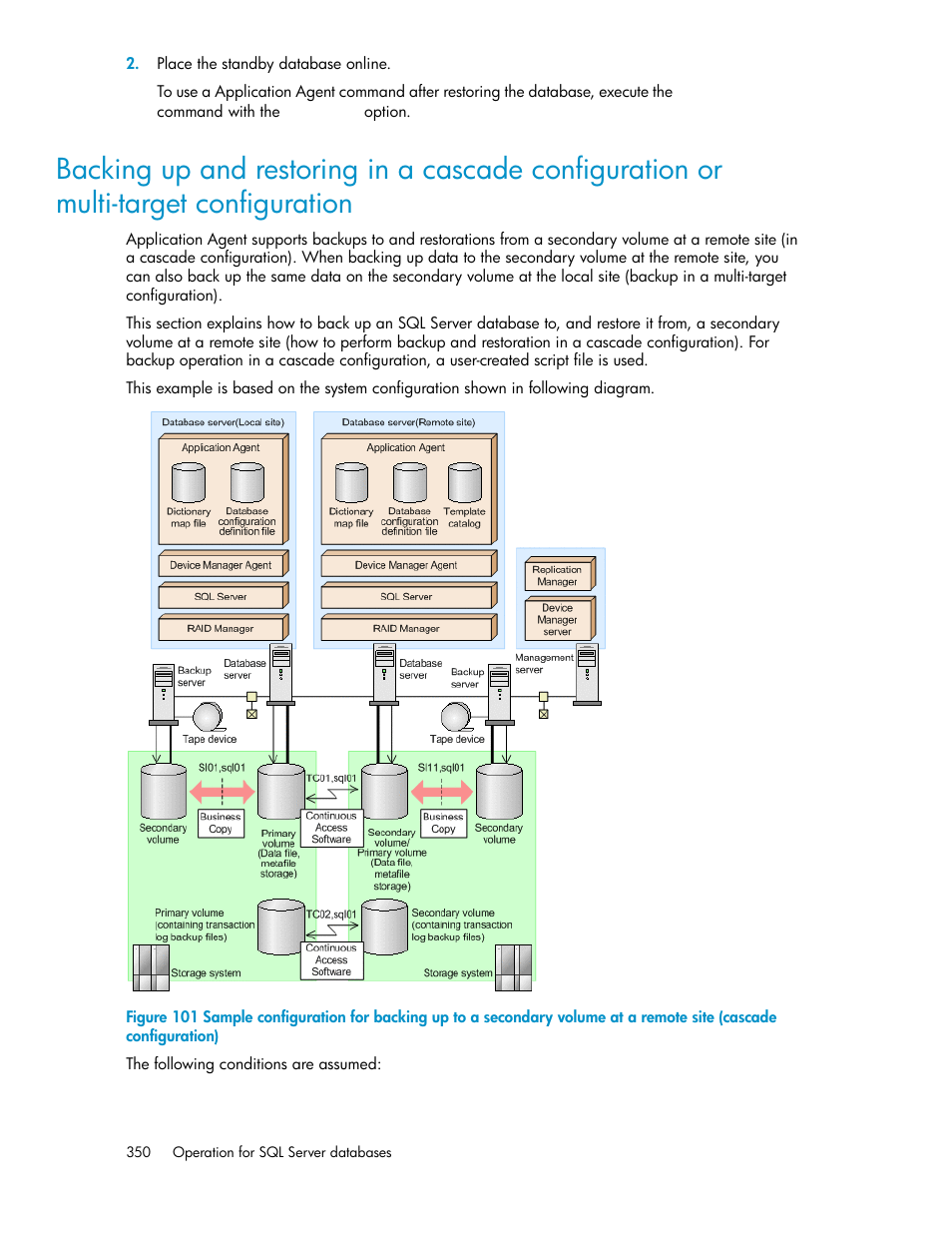 Backing up and restoring | HP XP Command View Advanced Edition Software User Manual | Page 350 / 574