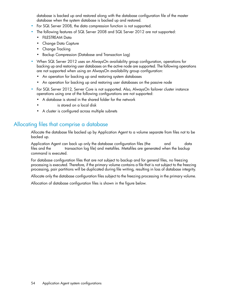 Allocating files that comprise a database | HP XP Command View Advanced Edition Software User Manual | Page 54 / 574