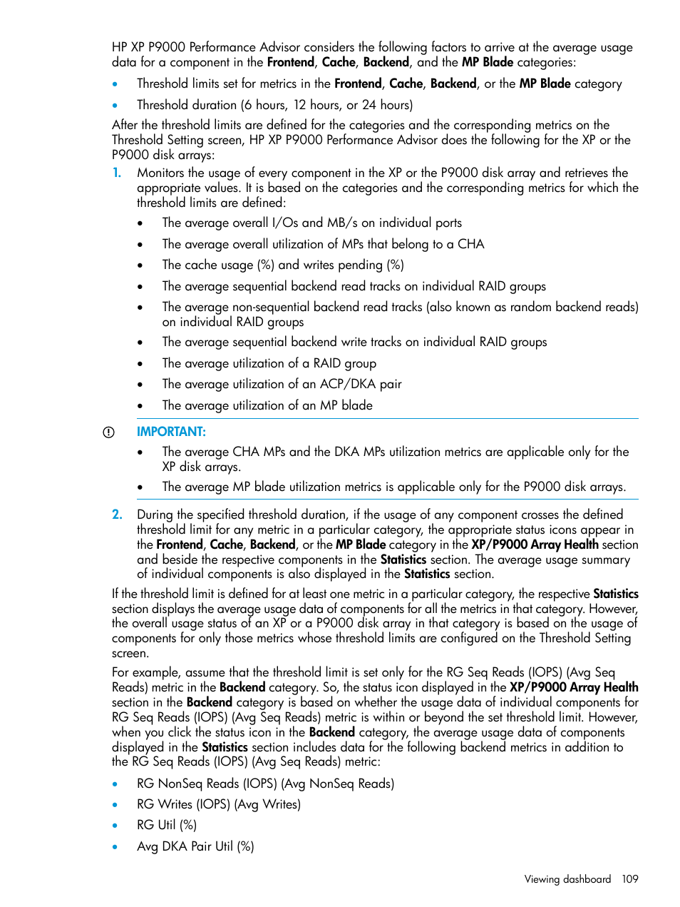 HP XP P9000 Performance Advisor Software User Manual | Page 109 / 419