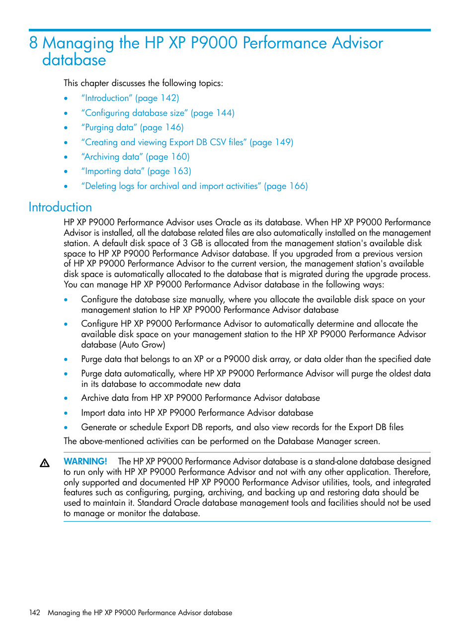 Introduction | HP XP P9000 Performance Advisor Software User Manual | Page 142 / 419