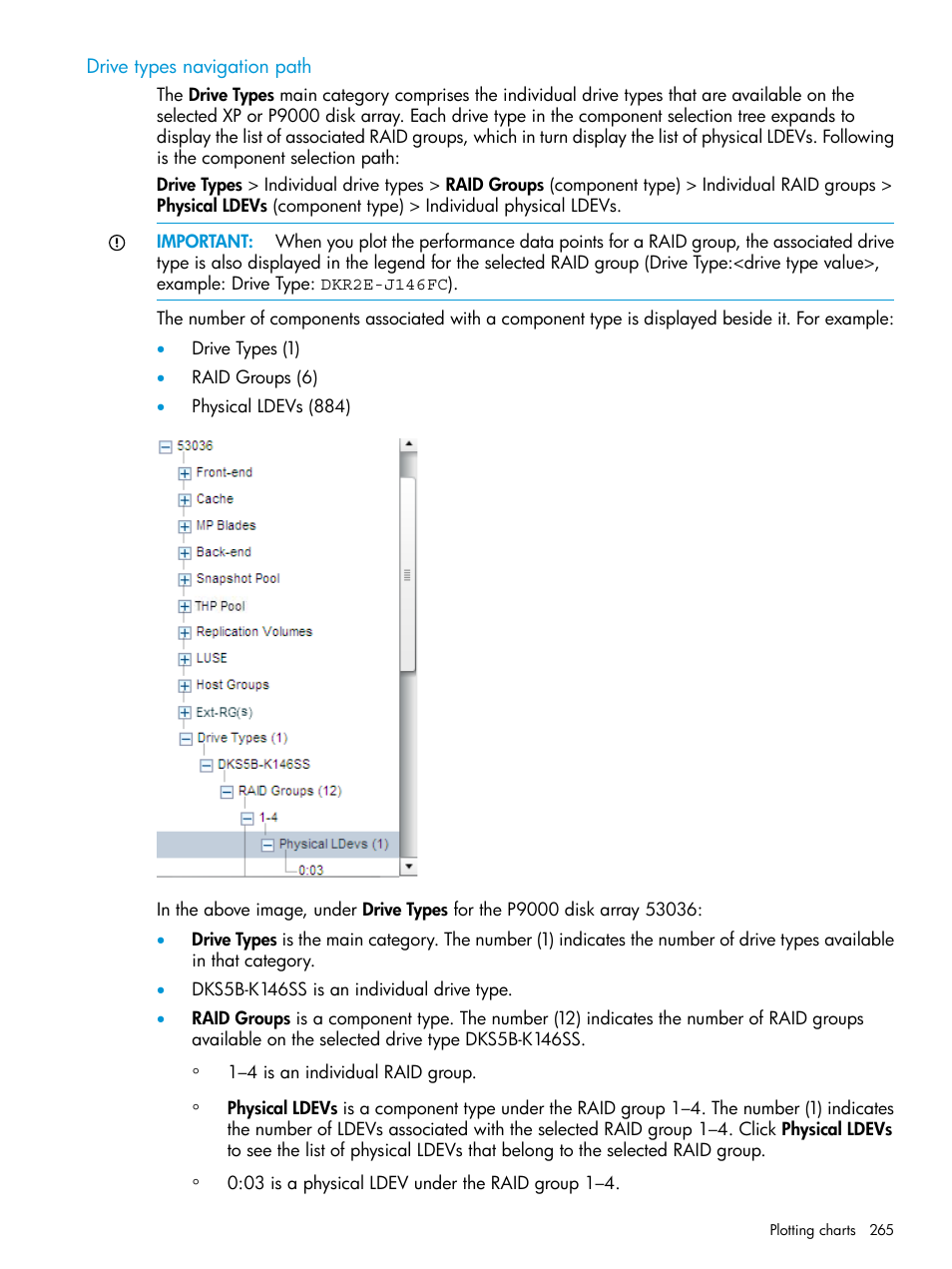 Drive types navigation path, Drive | HP XP P9000 Performance Advisor Software User Manual | Page 265 / 419