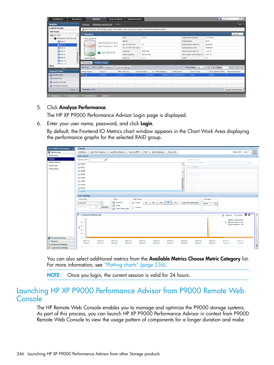 HP XP P9000 Performance Advisor Software User Manual | Page 346 / 419