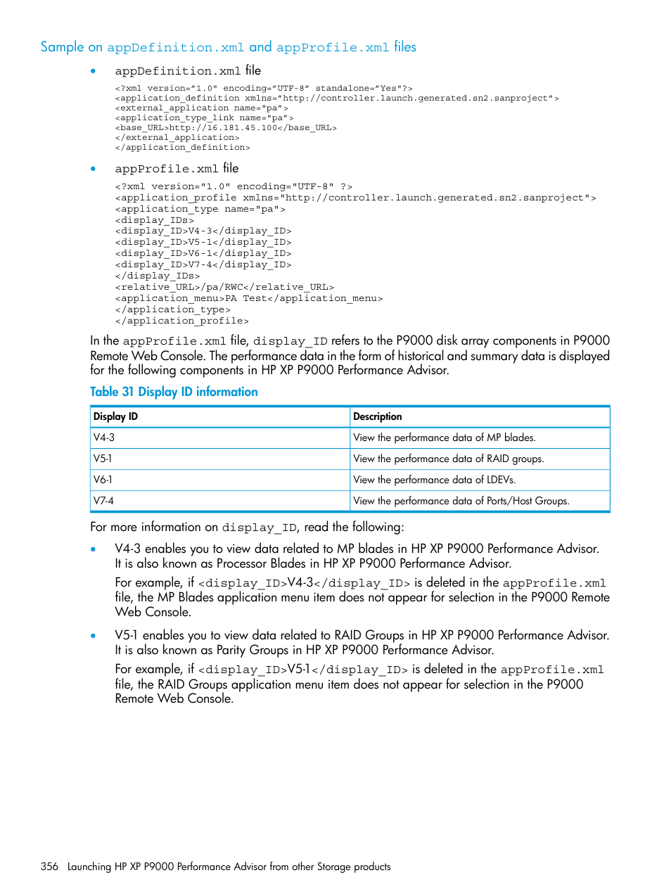 HP XP P9000 Performance Advisor Software User Manual | Page 356 / 419