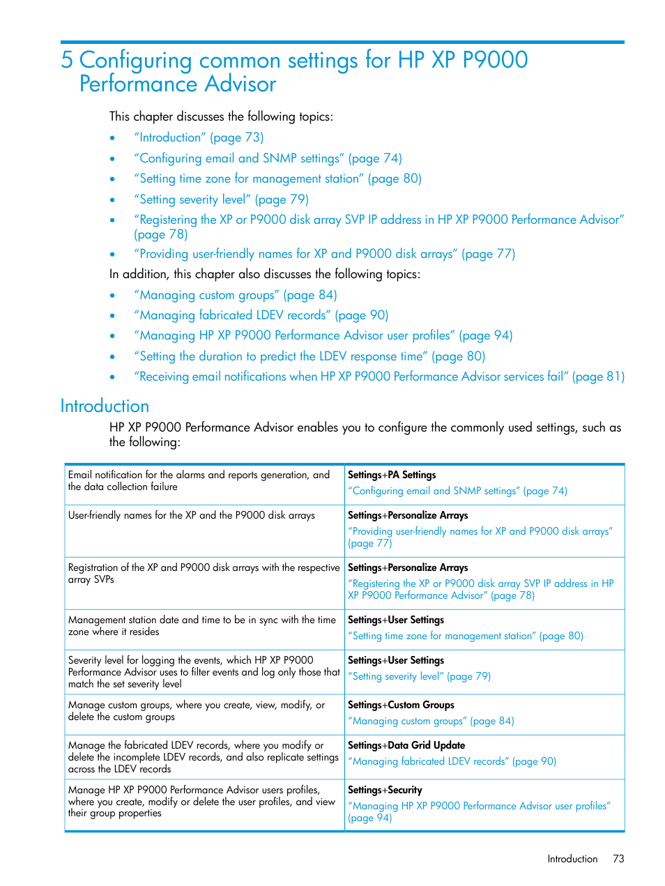 Introduction | HP XP P9000 Performance Advisor Software User Manual | Page 73 / 419