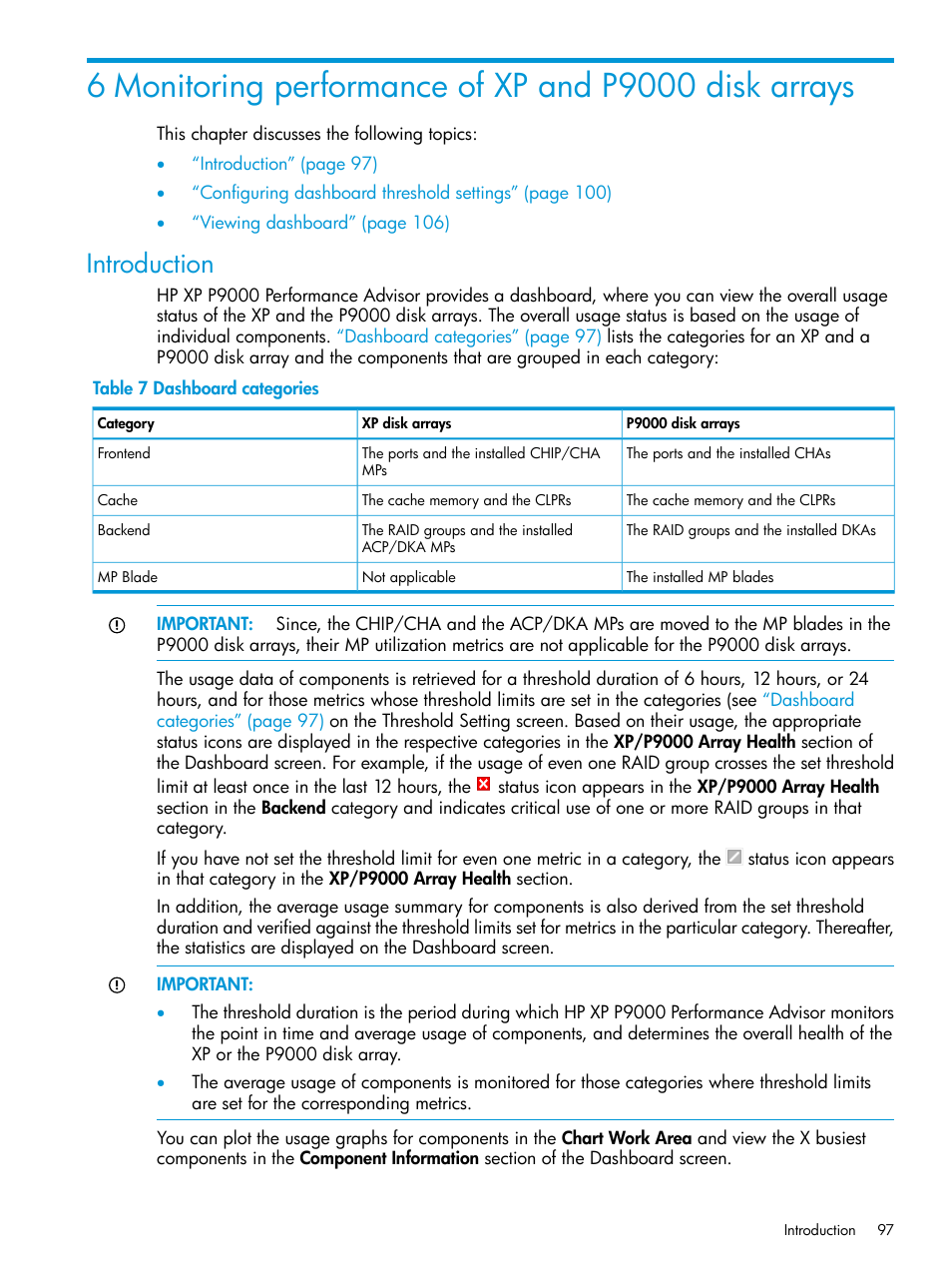 Introduction | HP XP P9000 Performance Advisor Software User Manual | Page 97 / 419