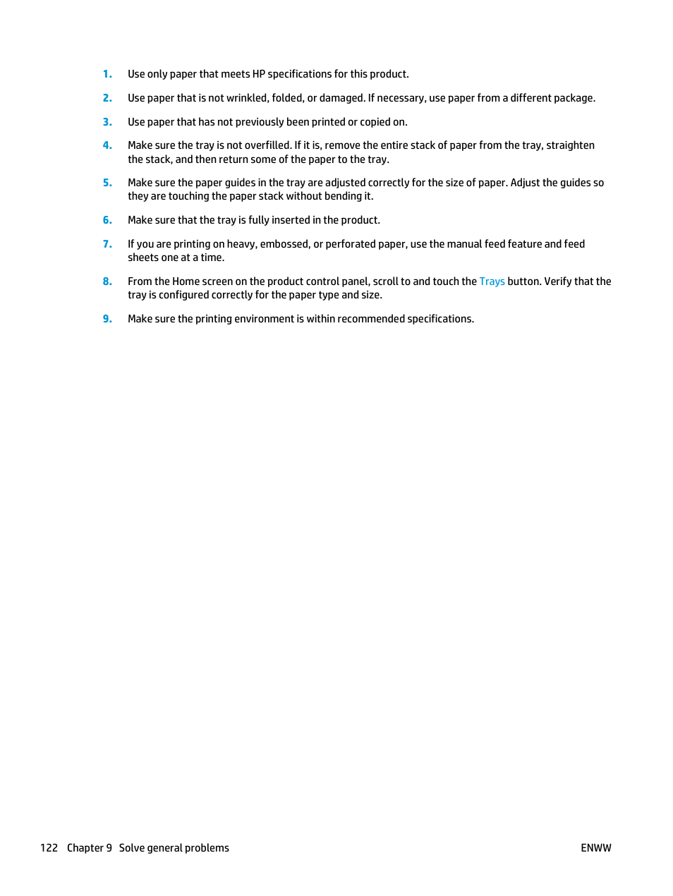 HP Color LaserJet Enterprise Multifunction M680 Printer series User Manual | Page 134 / 198