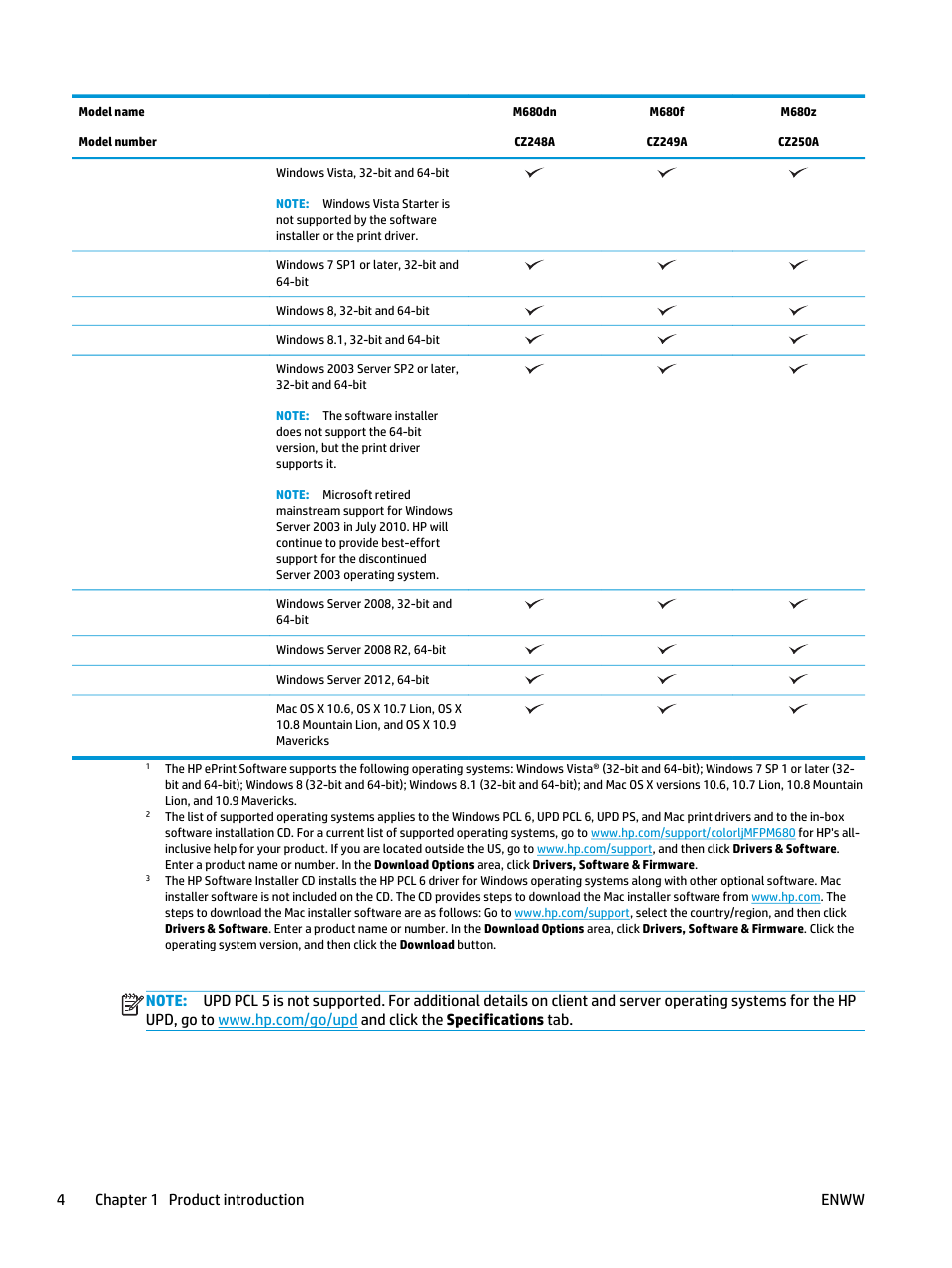 HP Color LaserJet Enterprise Multifunction M680 Printer series User Manual | Page 16 / 198