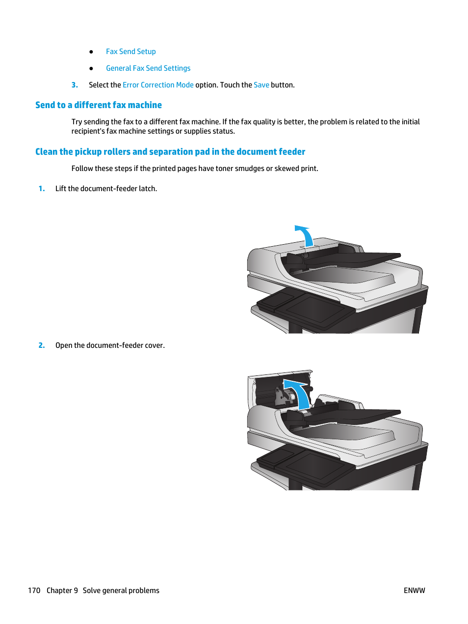 Send to a different fax machine | HP Color LaserJet Enterprise Multifunction M680 Printer series User Manual | Page 182 / 198