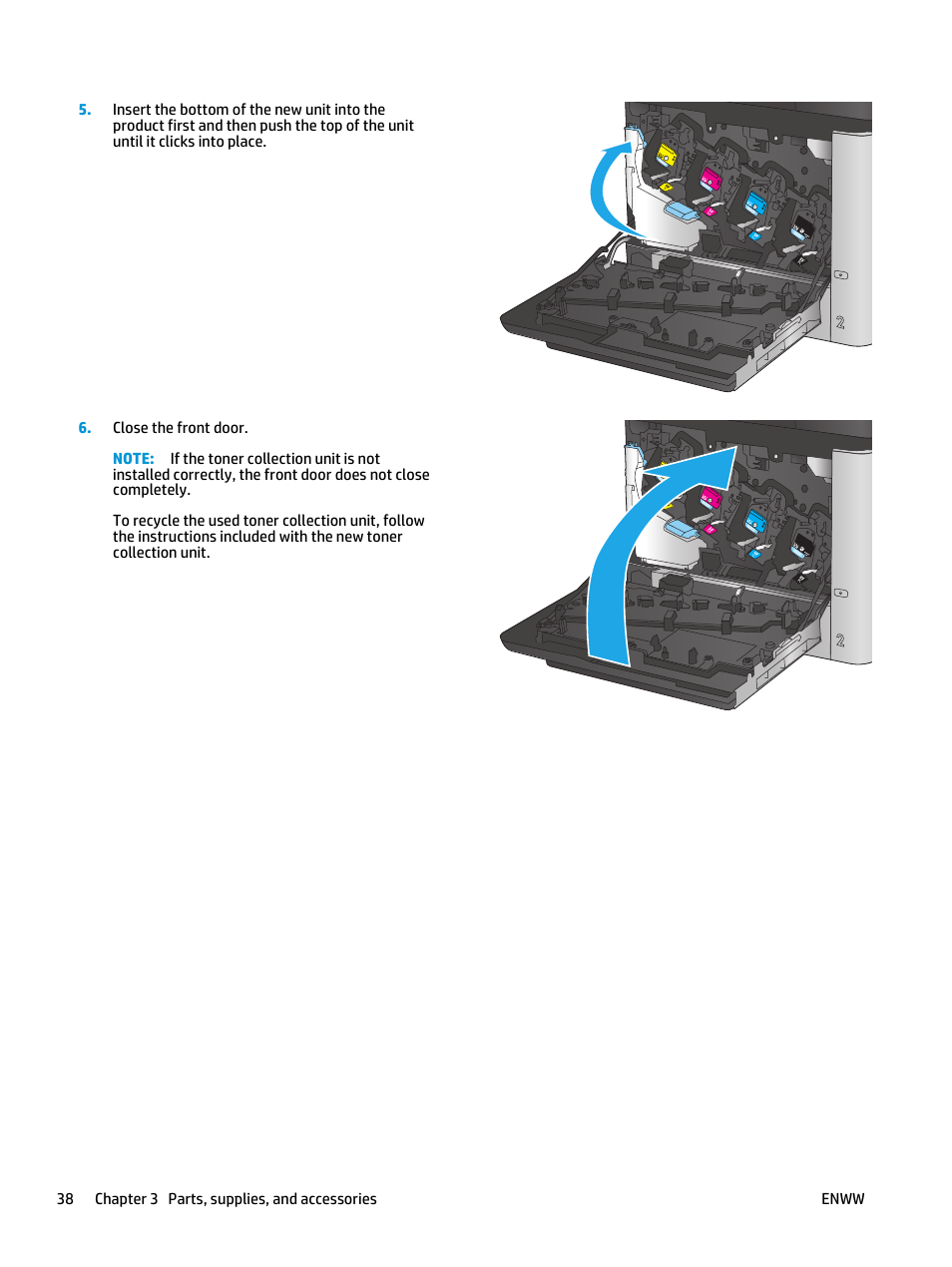38 chapter 3 parts, supplies, and accessories enww | HP Color LaserJet Enterprise Multifunction M680 Printer series User Manual | Page 50 / 198