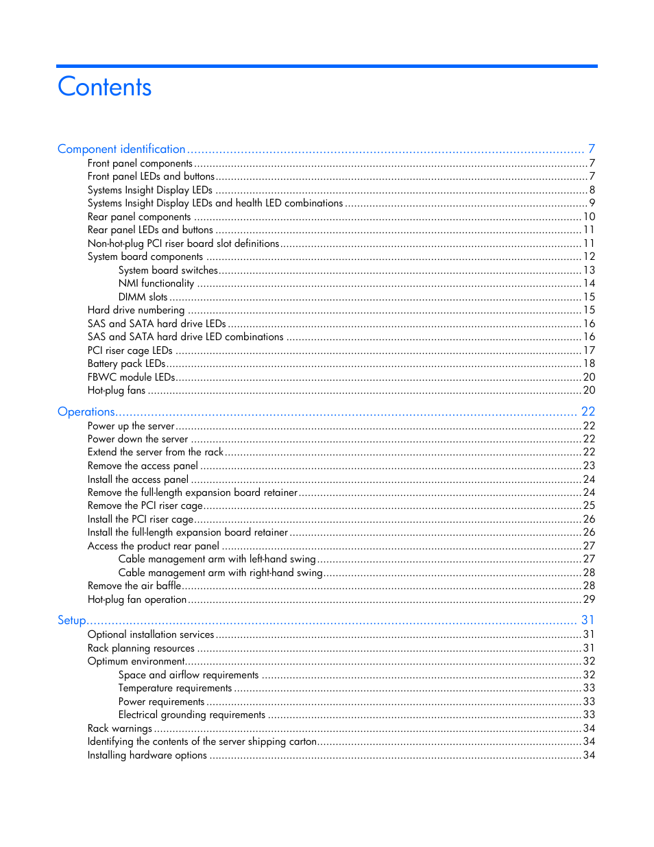 HP ProLiant DL385 G7 Server User Manual | Page 3 / 111