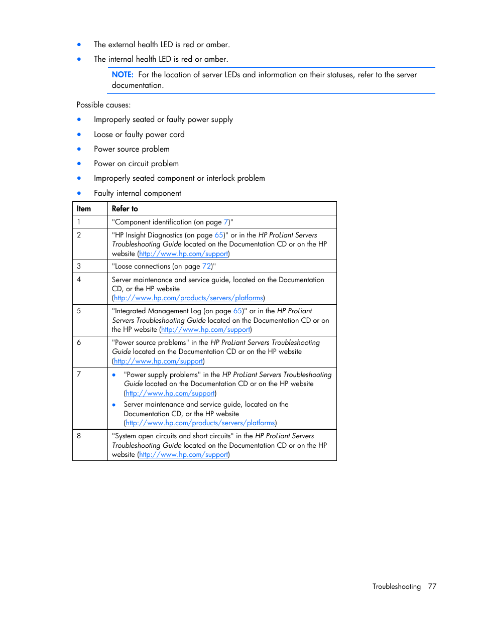 HP ProLiant DL385 G7 Server User Manual | Page 77 / 111