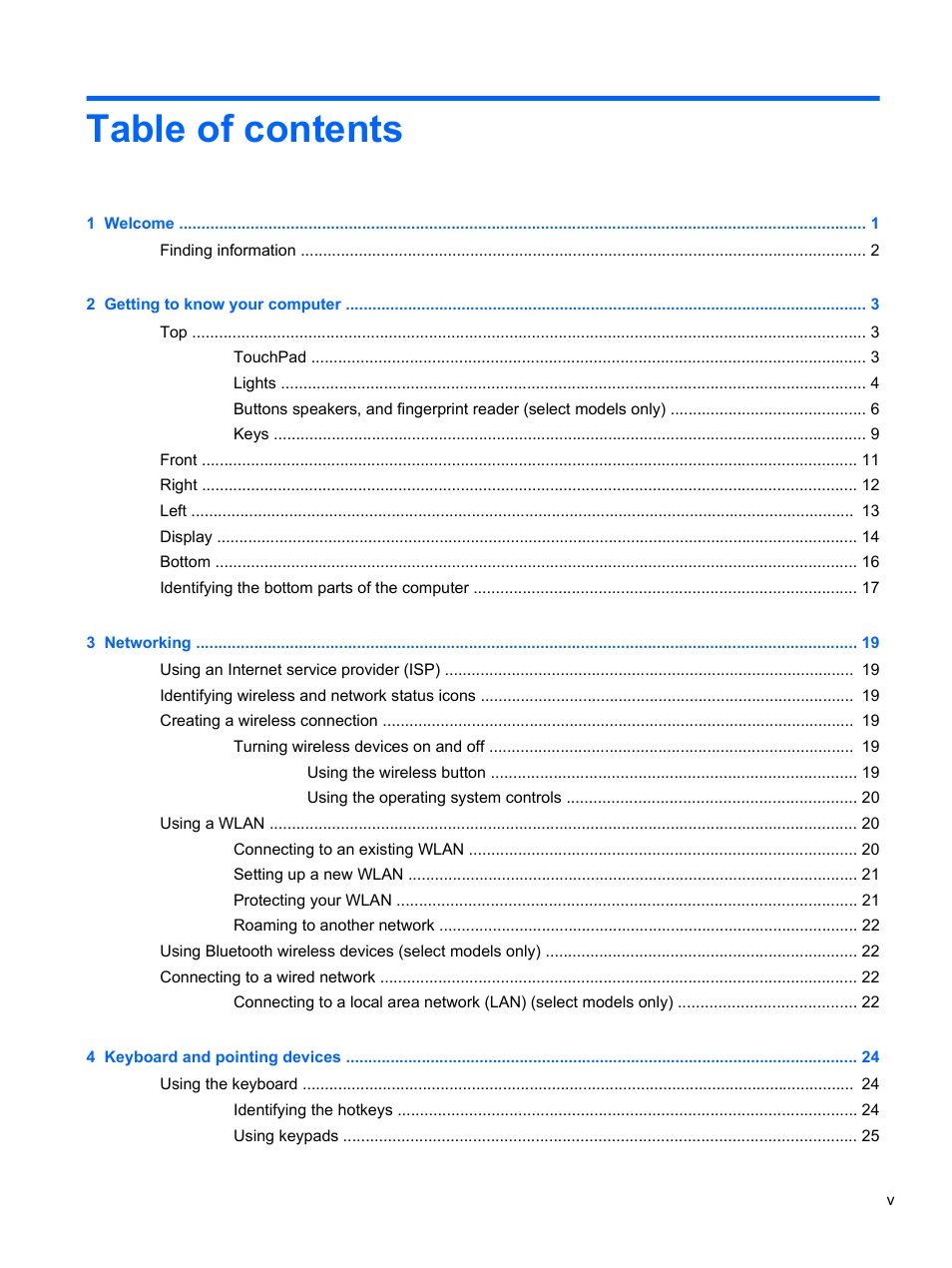 HP ProBook 4446s Notebook-PC User Manual | Page 5 / 100