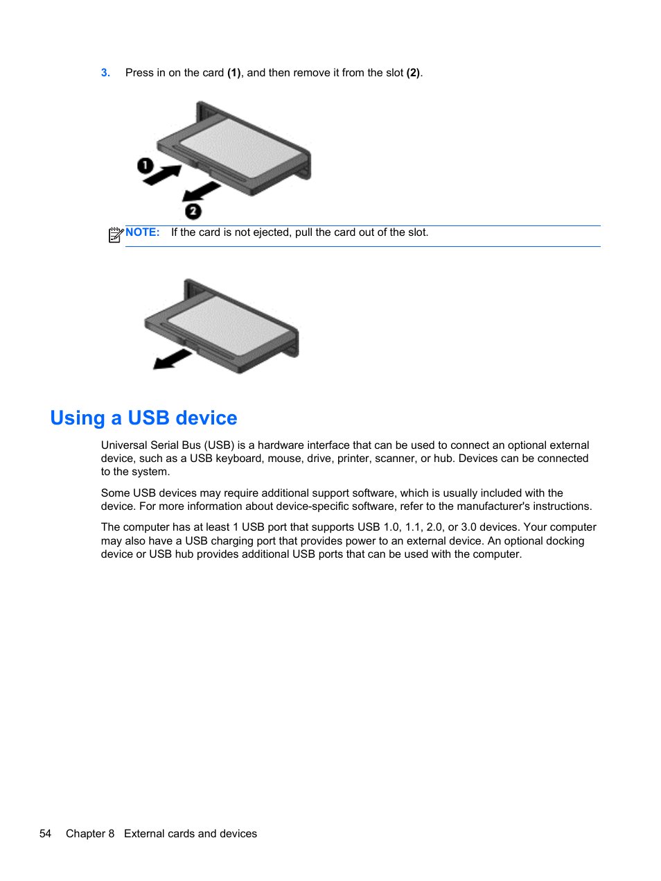Using a usb device | HP ProBook 4446s Notebook-PC User Manual | Page 64 / 100