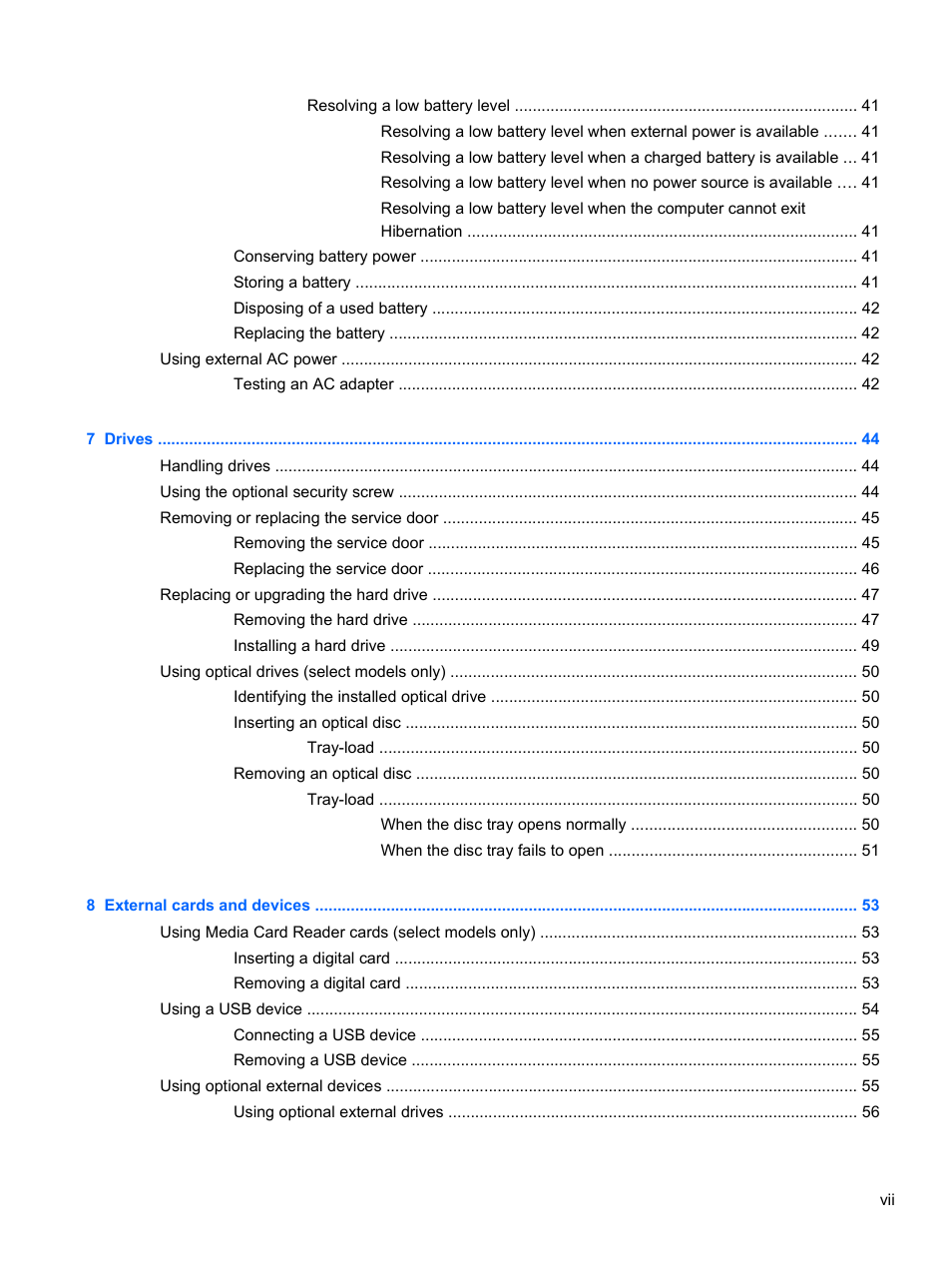 HP ProBook 4446s Notebook-PC User Manual | Page 7 / 100