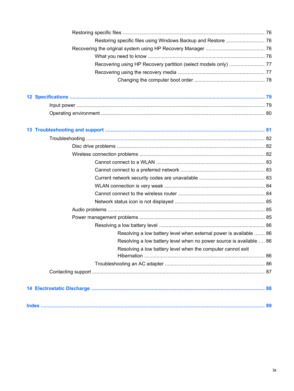 HP Pavilion m6-1002xx Entertainment Notebook PC User Manual | Page 9 / 101