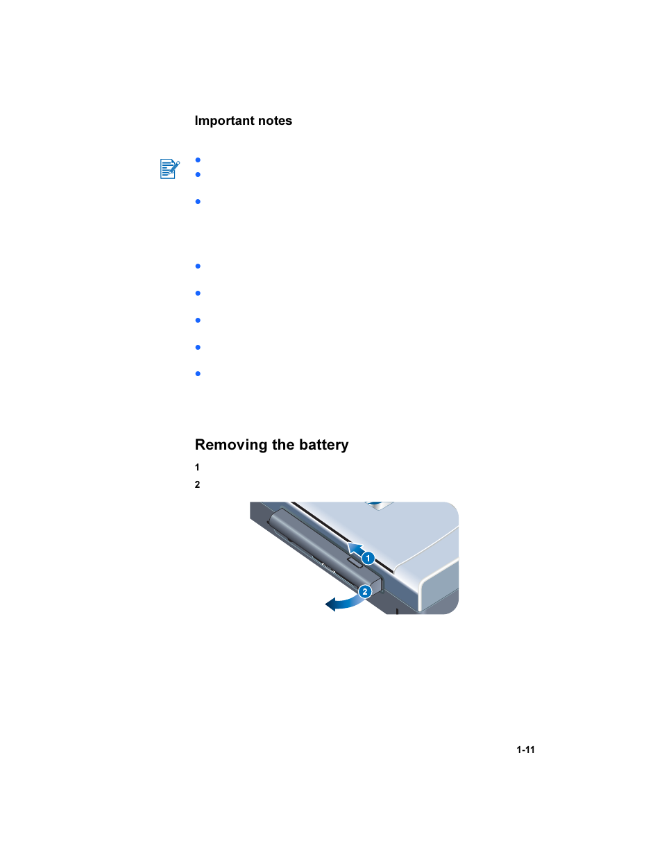 Removing the battery | HP Deskjet 450 Mobile Printer series User Manual | Page 15 / 86