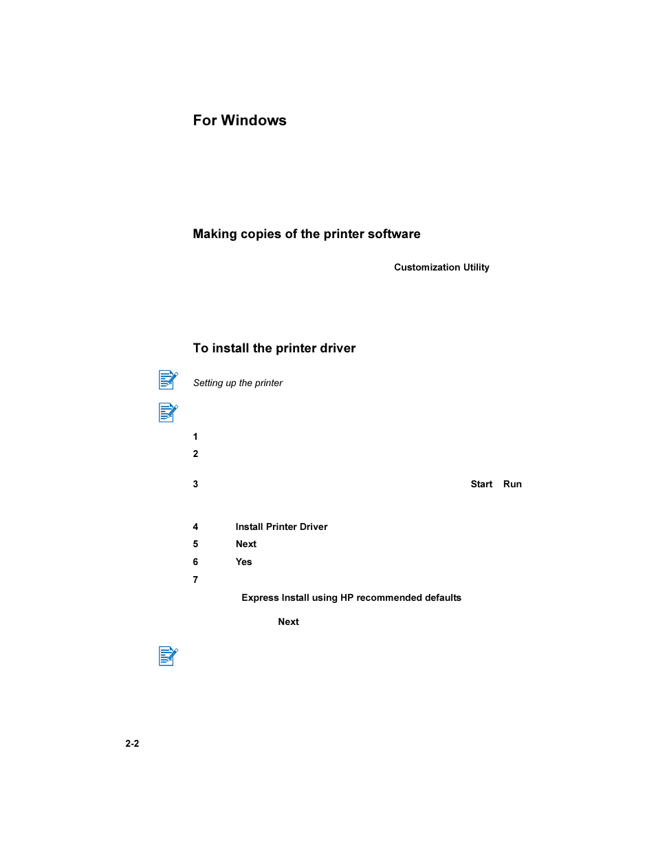 For windows, Making copies of the printer software | HP Deskjet 450 Mobile Printer series User Manual | Page 18 / 86