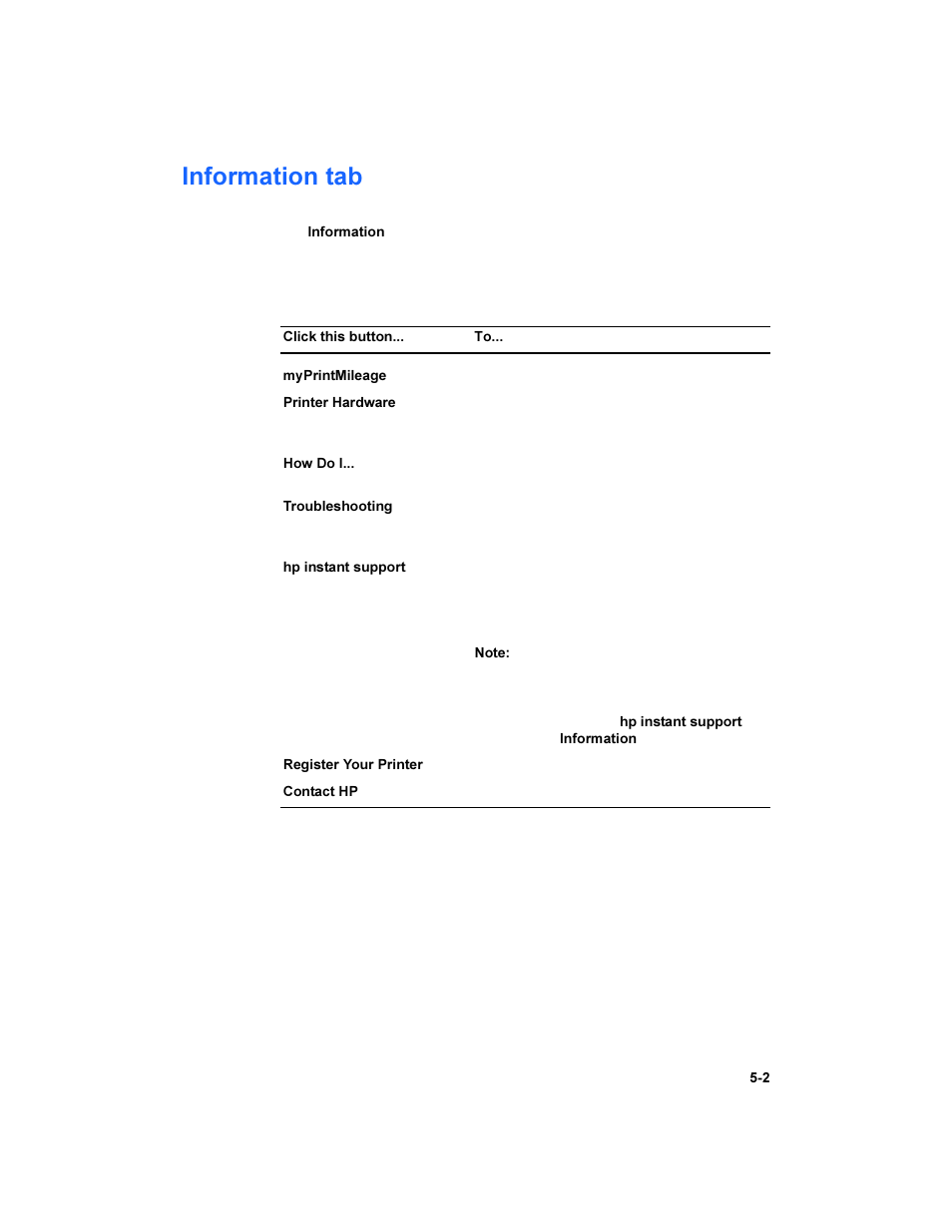 Information tab, Information tab -2 | HP Deskjet 450 Mobile Printer series User Manual | Page 39 / 86