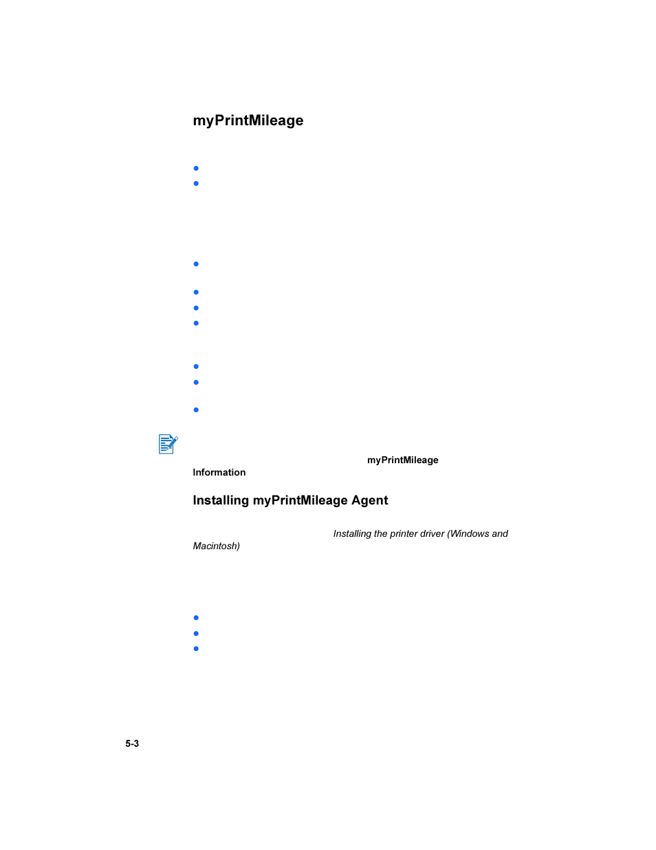 Myprintmileage, Myprintmileage -3, Installing myprintmileage agent | HP Deskjet 450 Mobile Printer series User Manual | Page 40 / 86