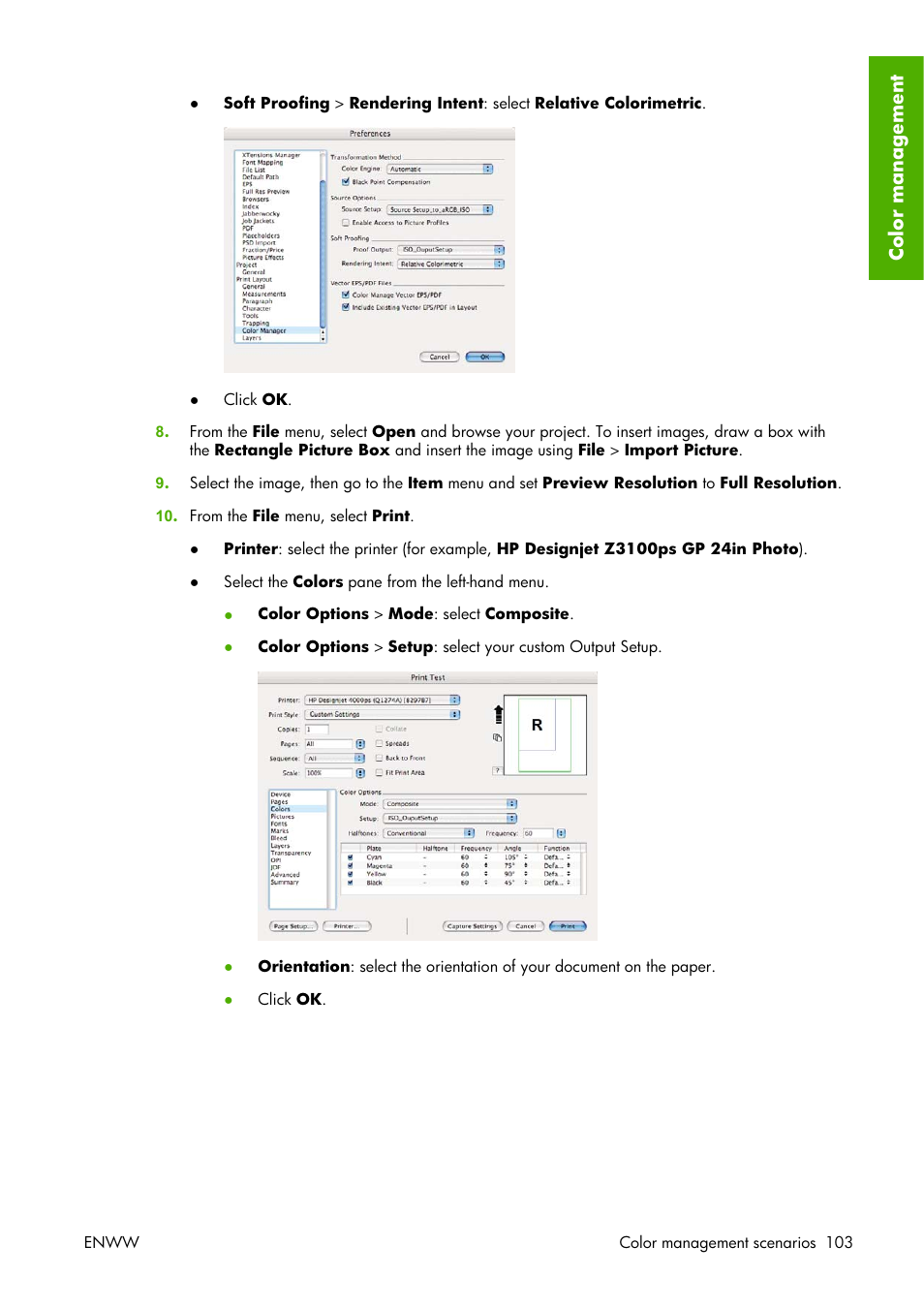 HP Designjet Z3100 Photo Printer series User Manual | Page 113 / 221