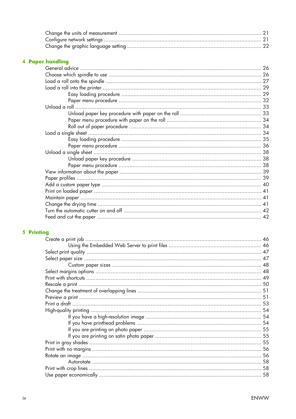 HP Designjet Z3100 Photo Printer series User Manual | Page 6 / 221