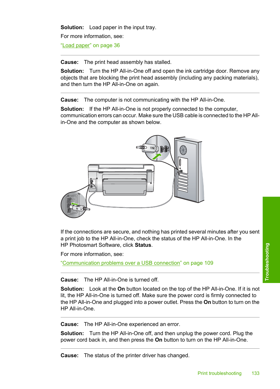 HP Photosmart C6280 All-in-One Printer User Manual | Page 134 / 189
