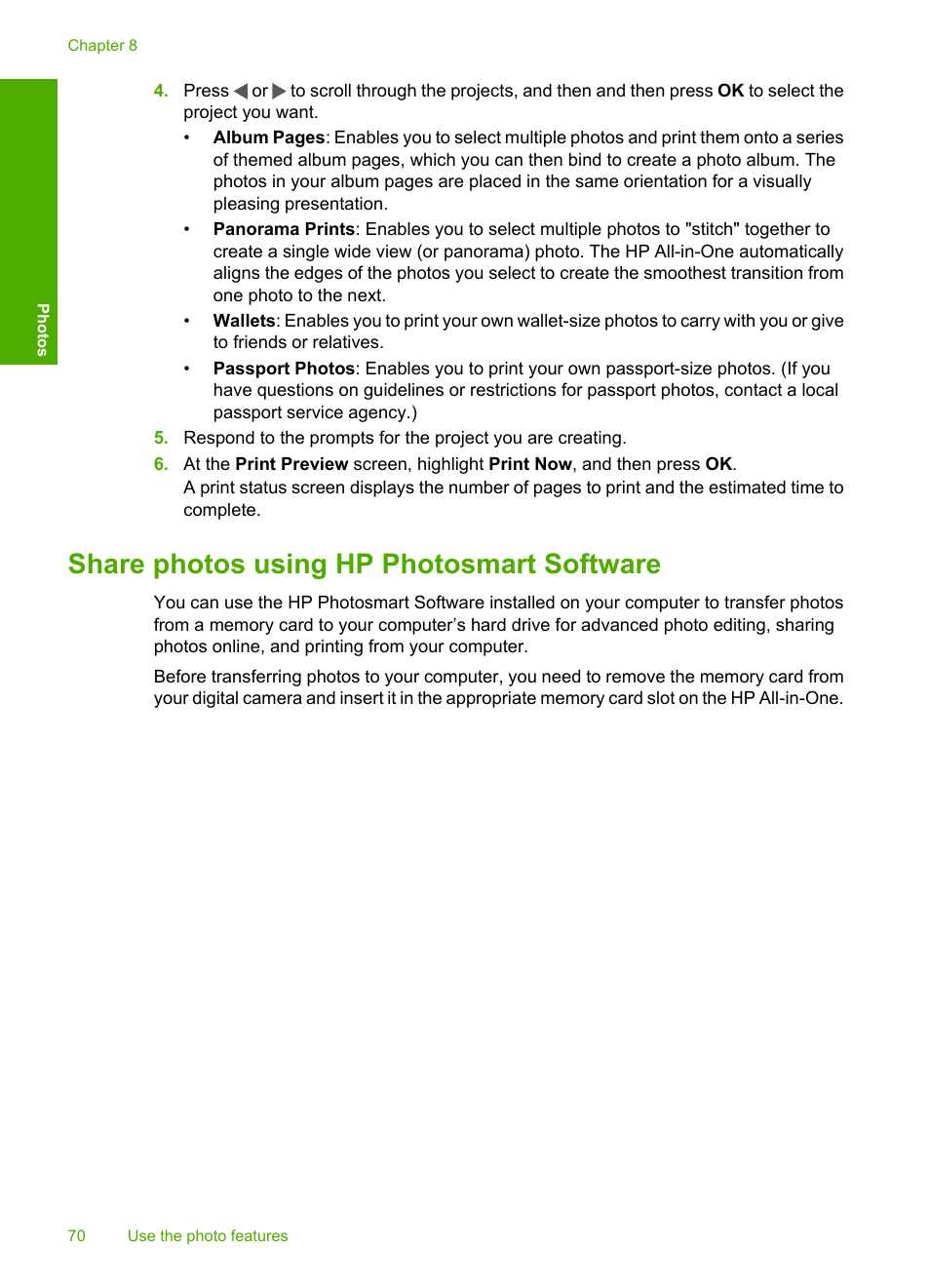 Share photos using hp photosmart software | HP Photosmart C6280 All-in-One Printer User Manual | Page 71 / 189