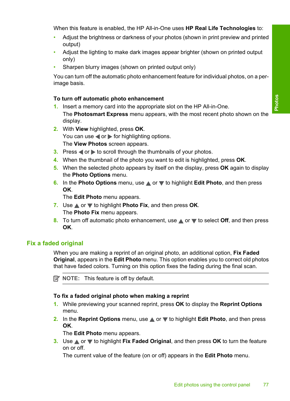 Fix a faded original | HP Photosmart C6280 All-in-One Printer User Manual | Page 78 / 189