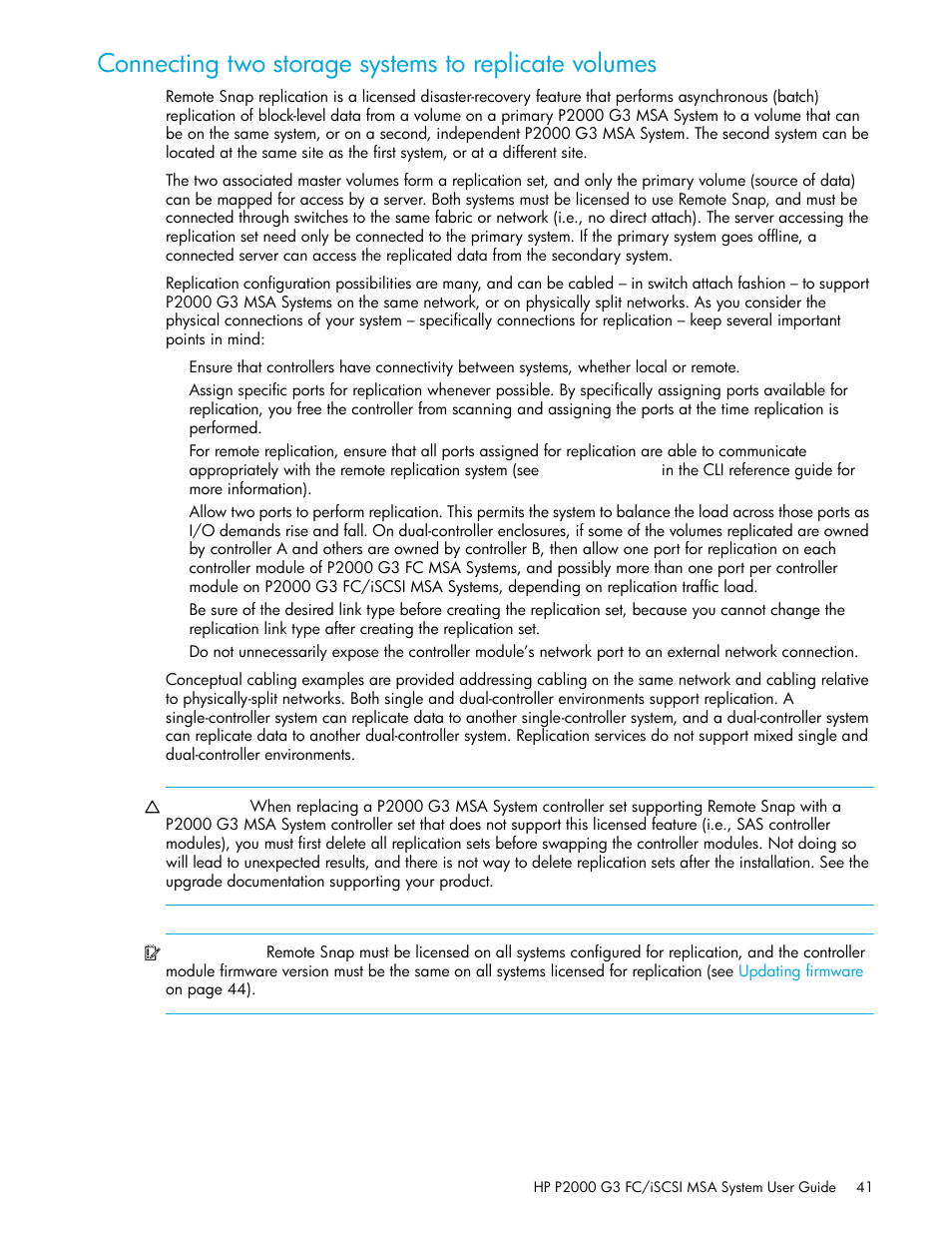 HP MSA Controllers User Manual | Page 41 / 84