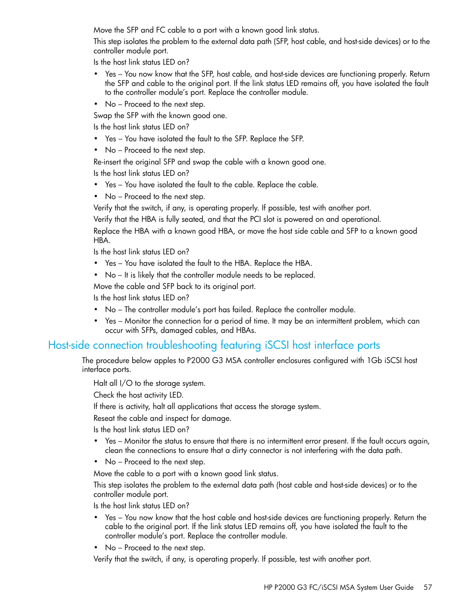 HP MSA Controllers User Manual | Page 57 / 84