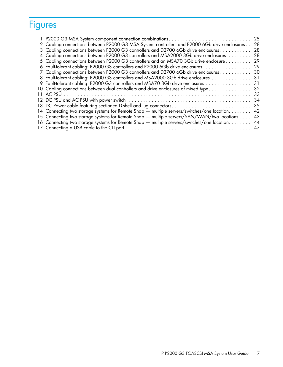 Figures | HP MSA Controllers User Manual | Page 7 / 84