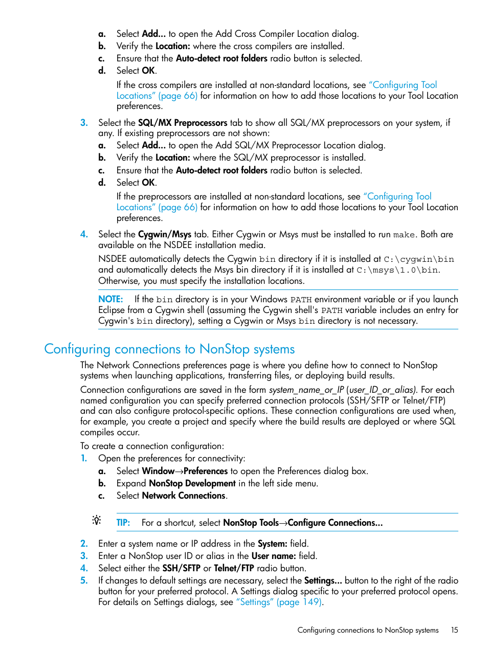 Configuring connections to nonstop systems | HP Integrity NonStop J-Series User Manual | Page 15 / 163