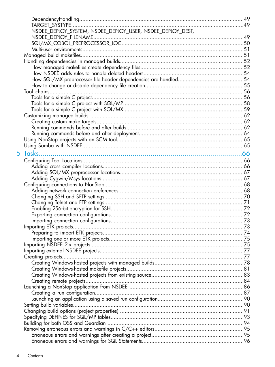 5 tasks | HP Integrity NonStop J-Series User Manual | Page 4 / 163