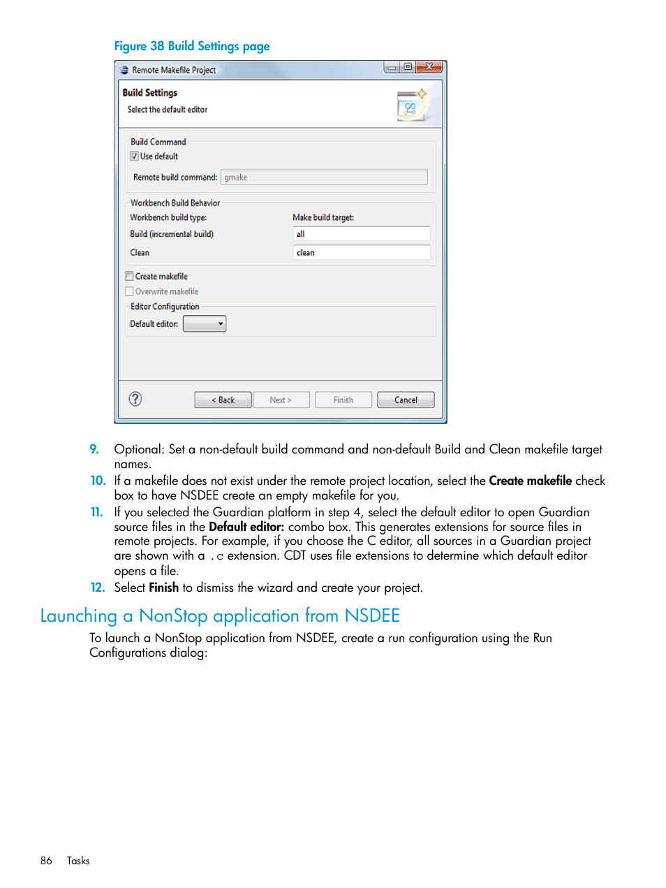 Launching a nonstop application from nsdee | HP Integrity NonStop J-Series User Manual | Page 86 / 163