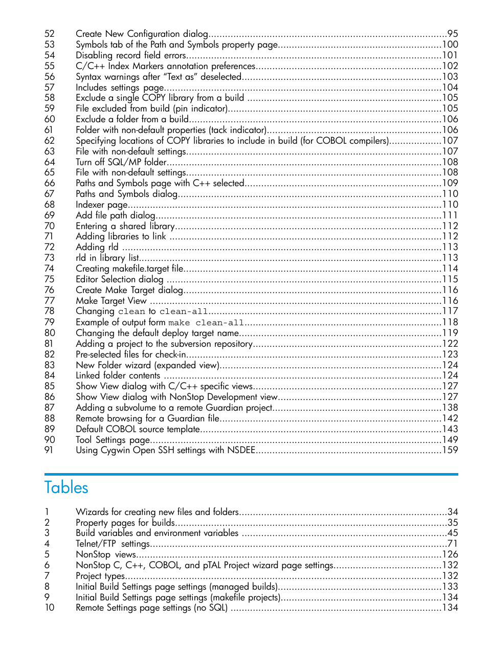 Tables | HP Integrity NonStop J-Series User Manual | Page 9 / 163